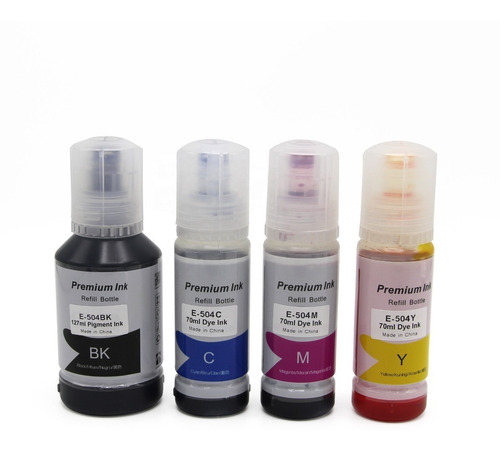 Kit Tintas Premium Refill Ink T504 504 L4150 L4160 L6161 