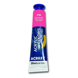 Tinta Acrylic Colors Acrilex 20ml - Tinta Acrílica Para Tela