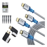 Cable Hdmi 2.1 Elecan 8k (certificado) Paquete De 8, Cable H