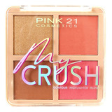 Quarteto De Iluminador, Contorno E Blush - Pink 21 - My Crus