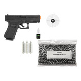 Kit Pistola Pressão Airgun Arma G11 Glock 6mm Rossi Gás Co2