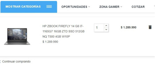 Hp Zbook Firefly 14 G8 Intel I7 Generacion 11 16 Ram