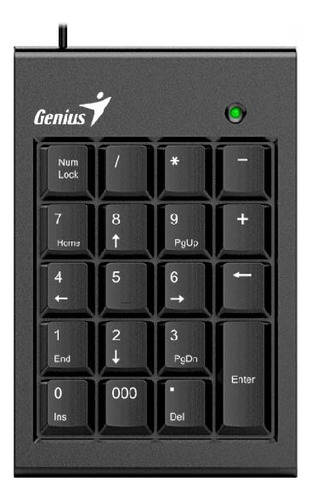 Teclado Numerico Numpad Genius 100 Slim Usb Negro Pc