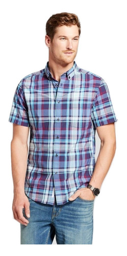 Camisa Hombre Manga Corta Cuadros Be Yourself Tiendas