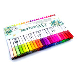 Kit Caneta Lettering Brush Pen 48 Cores Aquarelável