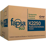 Toalla Interdoblada Fapsa Eco K2250 8/paquetes De 250/piezas