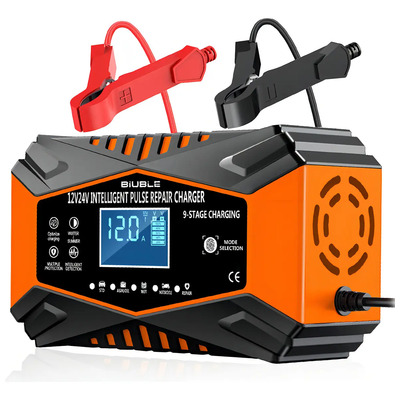 Cargador de Batería Inteligente Biuble de 12V y 24V para Automóvil y Motocicleta | Envío gratis