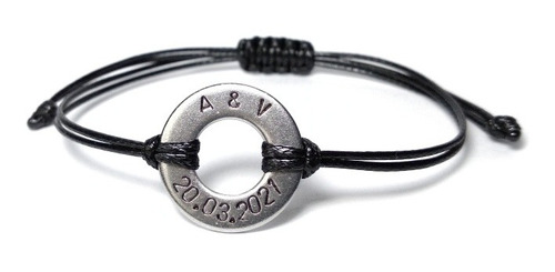 Pulsera Personalizada Acero Iniciales Fechas