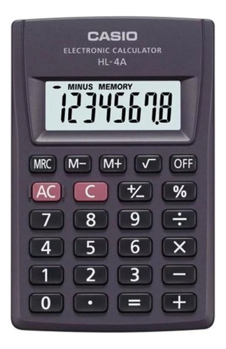 Calculadora Casio Hl-4a  Color Negro