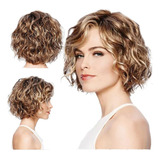 Cabello Rubio Rizado Corto Ondulado Castaño Dorado, Cabello