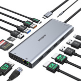 Estacion De Acoplamiento Usb C Dual Monitor Hdmi Para Laptop