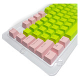 Keycaps Set Color Rosado Pastel + Verde