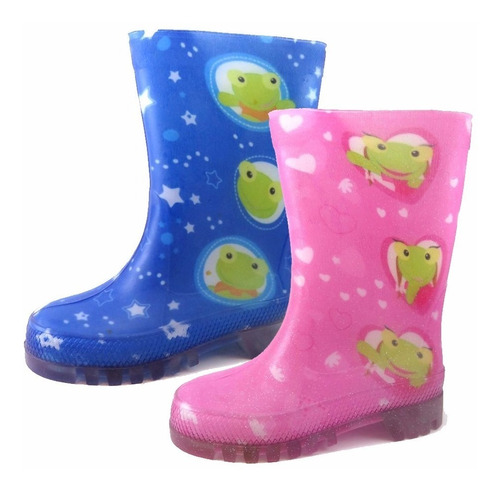 Botas De Lluvia Infantiles Sapo Pepe Pepa Nena Varon  22-29