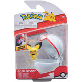 Pichu 4cm Con Pokebola 7cm Pokemon Jazwares