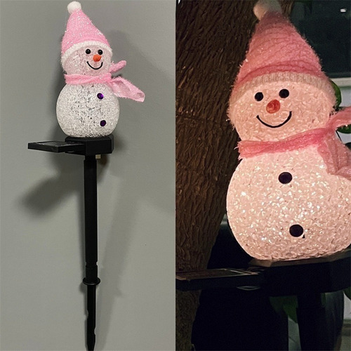 Luz Solar De Boneco De Neve De Natal Para Jardim Ao Ar Livre