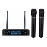 Microfono Inalambrico Uhf Doble 100ch Fullenergy Mu-626