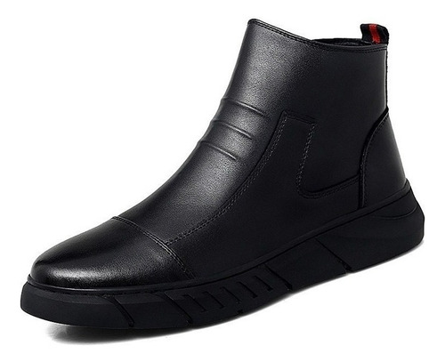 Hombres Casual Zapatos De Cuero Senderismo Chelsea Botas 1