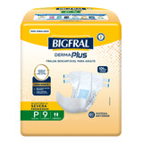 Fraldas Para Adultos Descartáveis Bigfral  Derma Plus Pequeno X 9 U