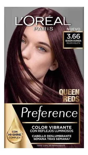 Tinte L'oréal Paris Preference Queen Reds Rojo Vibrante | Meses sin interés