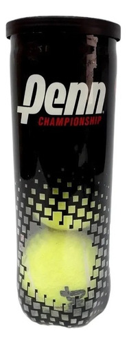 Tubo Penn 3 Pelotitas Tenis Championship Sello Negro Paddle Tennis Profesional