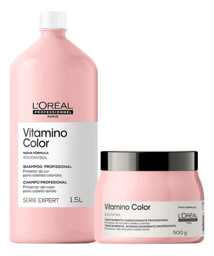 Kit L'oreal Vitamino Color Resveratrol Shampoo E Máscara