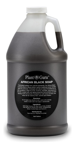 Jabón Negro Africano Líquido De Medio Galón  100% Pur.