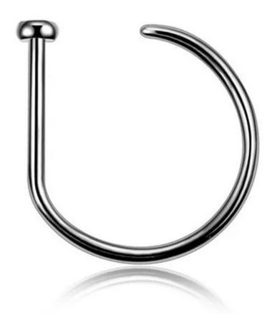 Piercing D Ring Argola Titânio Aba Nariz 8 Mm Nostril