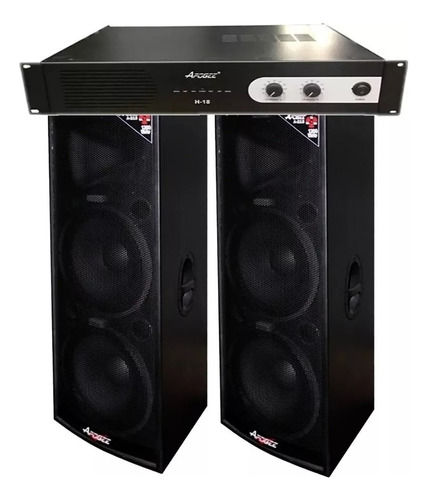 Combo Audio Pro Amplificador Apogee H18 + 2 Bafles A215