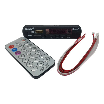Radox Reproductor MP3 Bluetooth USB SD Aux FM Con Control Negro | MercadoLibre