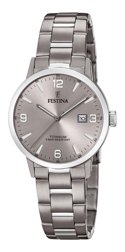 Reloj F20436/2 Plateado Festina Mujer Calendario Titanium