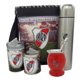 Set Matero Completo Con Mate Acero Inoxidable River Plate