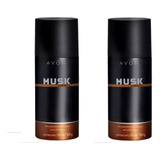 Musk For Men Deo Corporal Avon Fragancia Masculina Set X 2