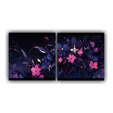 100x50cm Set 2 Canvas Imagen Inspiración Black Colors Neo-n