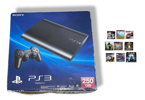 Console Ps3 C/caixa 2controles Jogos Envio Ja!