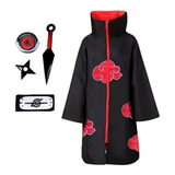 Kit De Capa Akatsuki Y Collar Tipo Bandana Kunai Shuriken