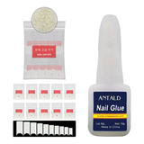 Kit 500 Tips Unhas Nail E 2 Colas Com Pincel Manicure Art
