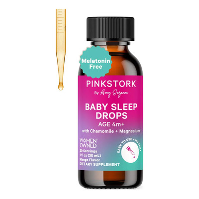 Gotas para Dormir Pink Stork Baby sin Melatonina, con Magnesio y Manzanilla | Meses sin interés