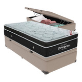 Cama Box Baú Solteiro Colchão Ortobom Elegant Mola Ensacada