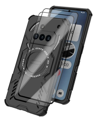 Funda Uso Rudo Disipación Calor Para Nothing Phone + 2 Micas