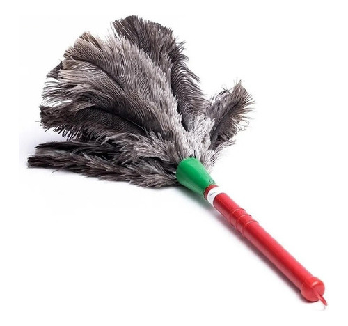 Espanador De Pó Pluma De Avestruz Limpeza Fácil Duster 40cm