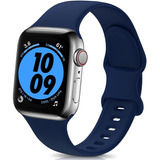 Malla Para Iwatch Series 7,6,5,4,3,2,1,se/azul Marino