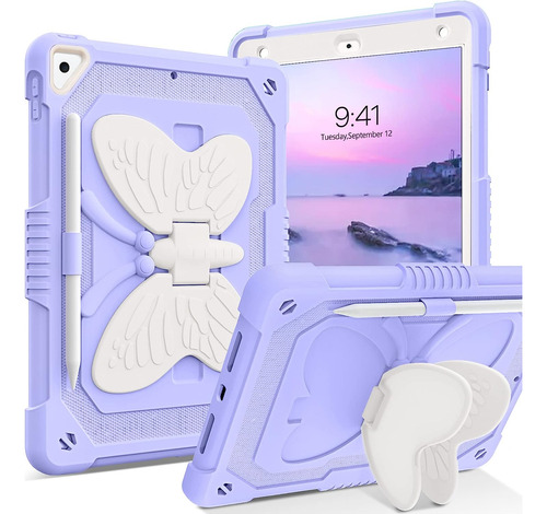 Funda Para iPad Air 2 - Violeta/mariposa Blanca