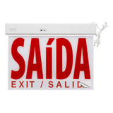 Placa De Saida Slim Dupla Fase Vermelha C/seletor Segurimax