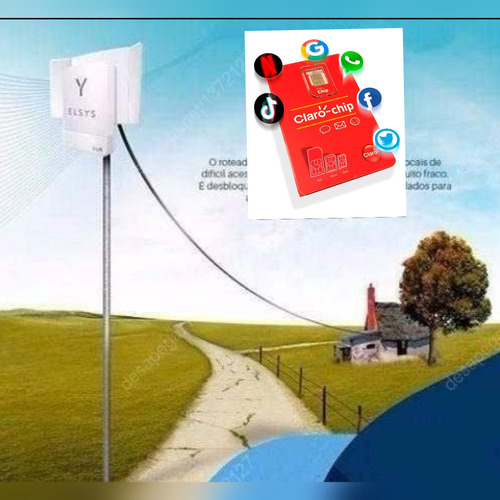 Chip Claro Internet Rural Ilimitada P/ Amplimax 4g Roteador 