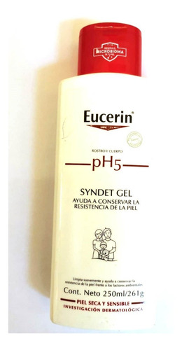 Jabón Eucerin Syndet Gel Ph5 250ml Resistencia Piel Sensible