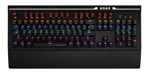 Teclado Gamer Aoas As-808 Qwerty Inglés Con Luz Rgb