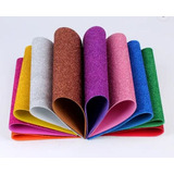 Pack 10 Pliegos De Goma Eva Glitter 40x60 Cms 10 Colores