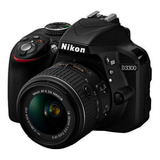  Nikon D3300 Dslr Color Negro. Lente 18-55 Mm