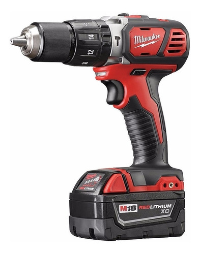 Taladro Atornillador Percutor 18v Milwaukee M18 1/2 Maletin Color Rojo