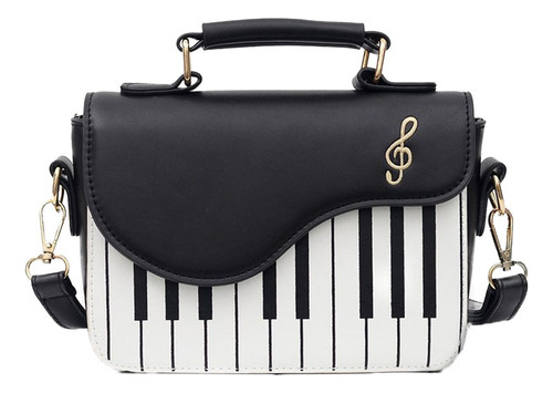 Bolsa Cuadrada Pequeña Elegante Con Teclas De Piano En V [u]